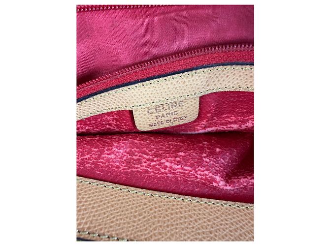Céline Vintage Celine Paris Handtasche Beige - Ansicht 9