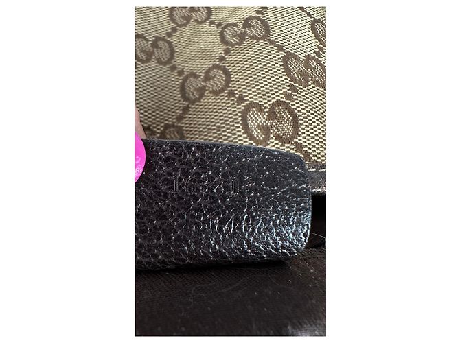 Vintage Gucci Monogram Handtasche Beige Braun - Ansicht 7