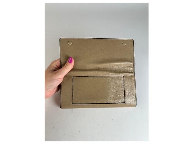 Céline Vintage Celine Paris Leather Wallet Brown Camel - view 5