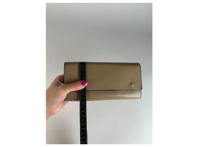 Céline Vintage Celine Paris Leather Wallet Brown Camel - view 6