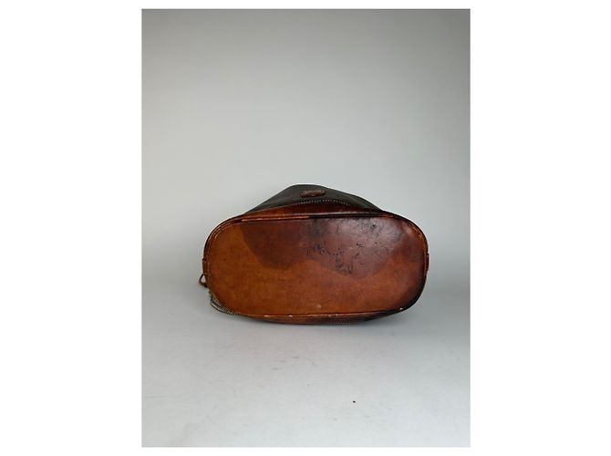 Céline Vintage Celine Triomphe Monogramm SEAU Ledertasche Braun - Ansicht 10