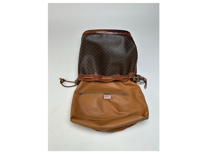 Céline Vintage Celine Triomphe Monogramm SEAU Ledertasche Braun - Ansicht 3
