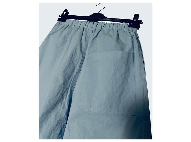 Sofie d'Hoore Pantalón PONCE Ancho Relajado Azul Cielo Algodón - vista 2