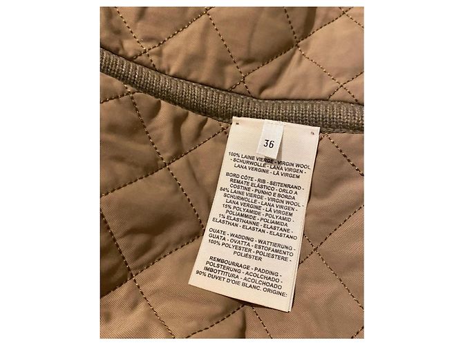 Hermès Wool Coat Khaki Size 36 - view 3