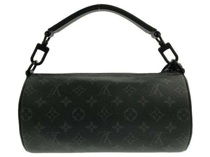Louis Vuitton Monogram Eclipse Soft Polochon PM Handtasche Schwarz - Ansicht 2