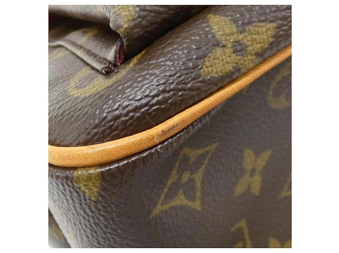 Borsa Louis Vuitton Monogram Multipli Cité Marrone - vista 3