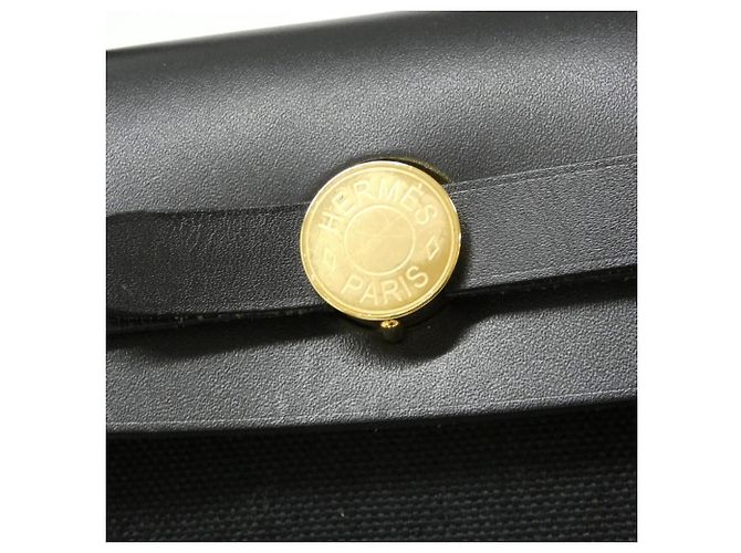 Hermès Herbag Zip PM Handtasche Schwarz - Ansicht 5