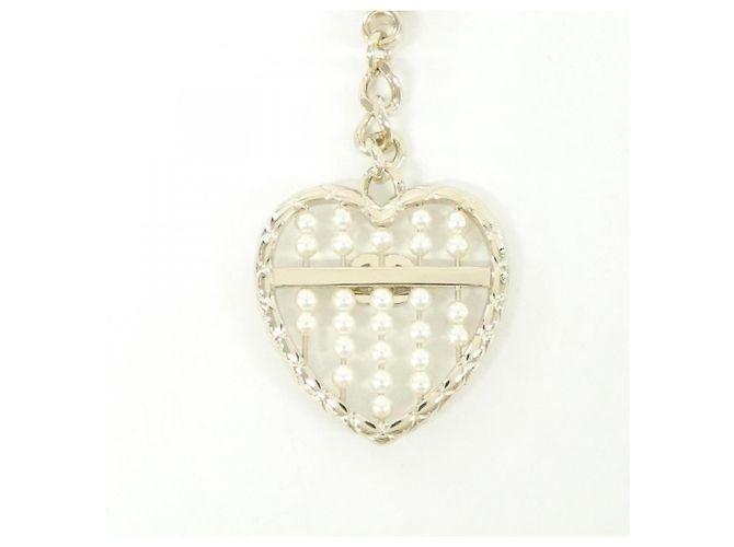 Portachiavi Chanel ABG045 Bianco D'oro - vista 3