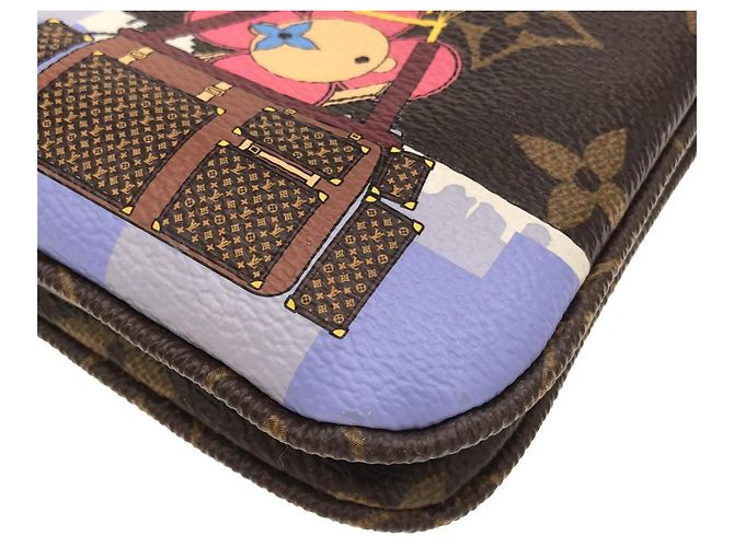 Vivienne Borsa a Spalla Pochette Double Zip Monogram Holiday Louis Vuitton Marrone - vista 3