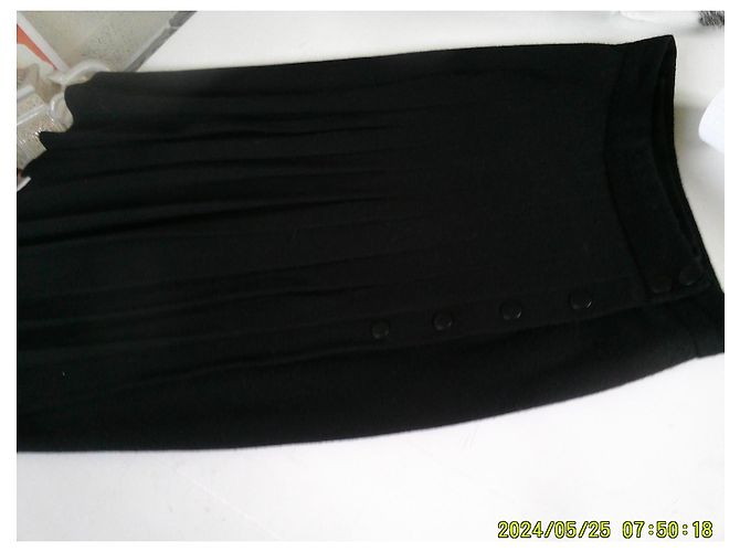 Falda envolvente Sonia Rykiel negra de lana Negro - vista 9