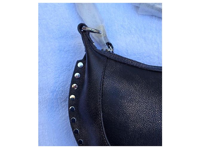 Borsa a Spalla in Pelle Chiodata Isabel Marant Nero - vista 9