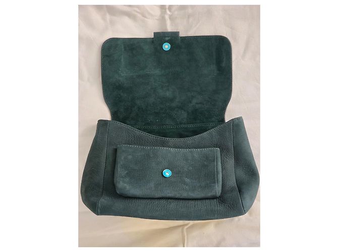 Jerome Dreyfuss Borsa a Spalla in Pelle Verde Jerôme Dreyfuss Lulu L Verde scuro - vista 7