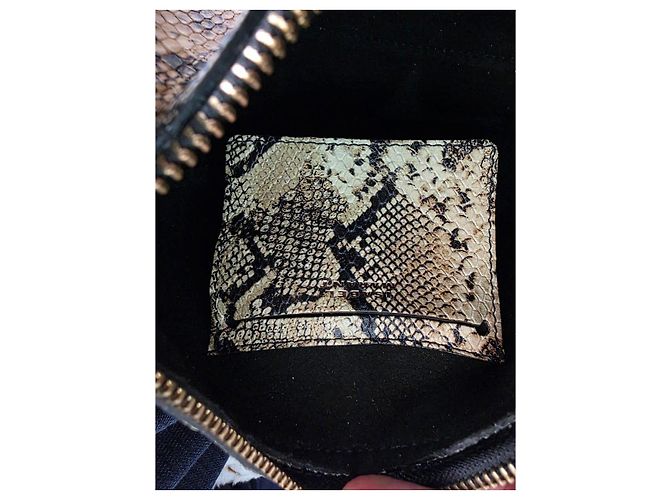 Isabel Marant Borsa a spalla in pelle con stampa serpente Marrone Nero Stampa python - vista 9