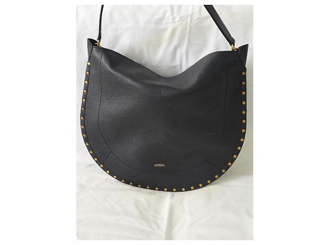 Borsa a Spalla in Pelle Nera Isabel Marant Nero - vista 3