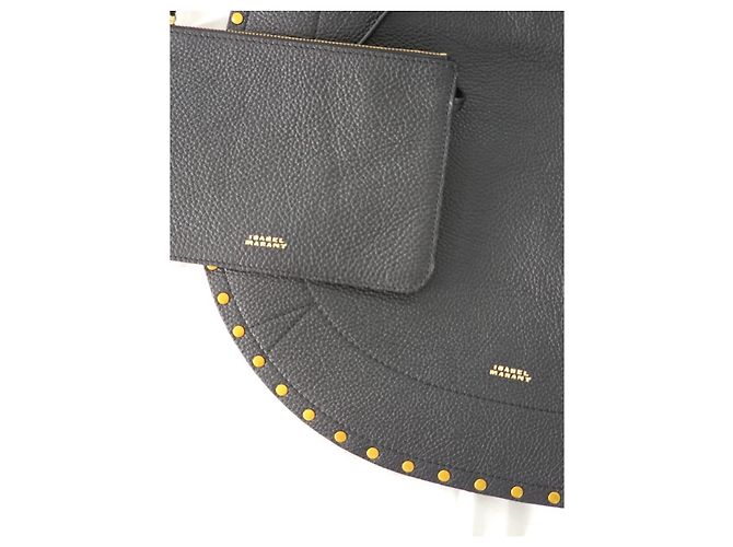 Borsa a Spalla in Pelle Nera Isabel Marant Nero - vista 8