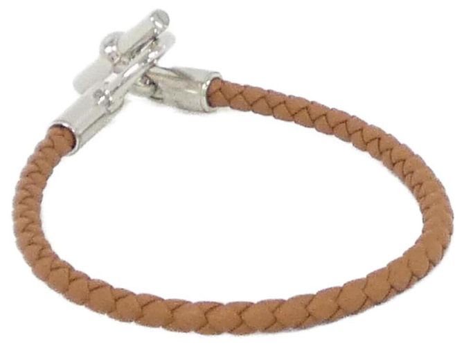 Bracelet Charm Glenan T2 d'Hermès Marron Argenté Doré - vue 2