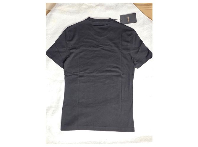 Schwarzes Versace T-Shirt mit Strass verziert - Ansicht 7