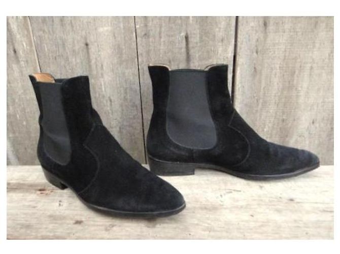 Botines Ba&Sh de ante negro - vista 3