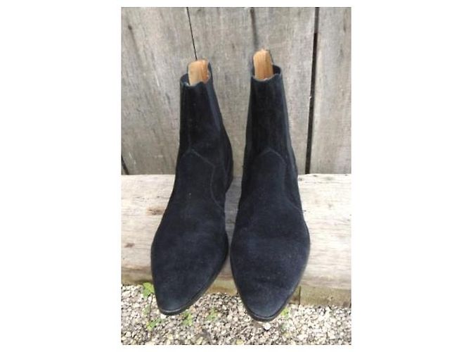 Botines Ba&Sh de ante negro - vista 4