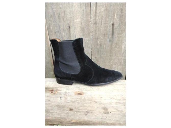 Botines Ba&Sh de ante negro - vista 9
