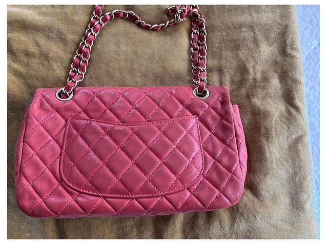 Borsa Chanel Timeless Classic Pelle Corallo Oro Gold hardware - vista 5