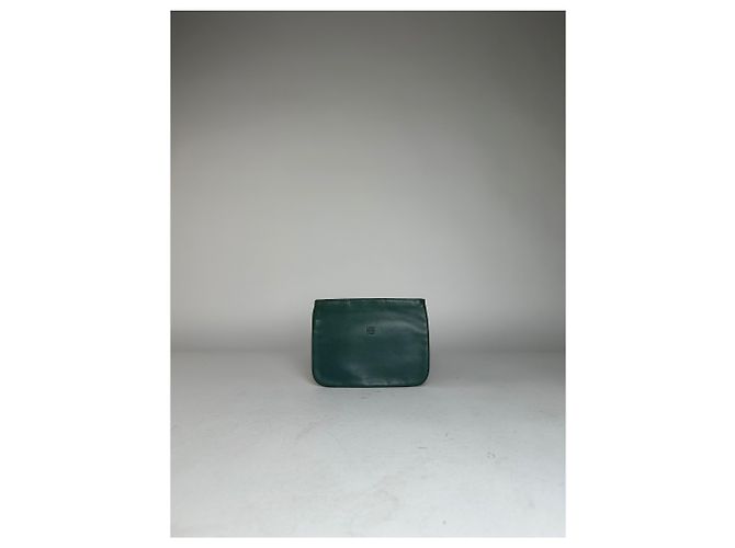 Clutch in pelle Loewe vintage verde - vista 7