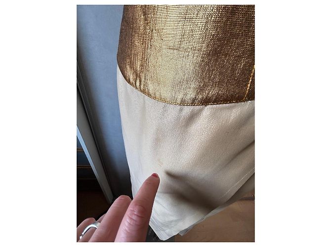 Thierry Mugler Abito da sera dorato e beige D'oro - vista 8