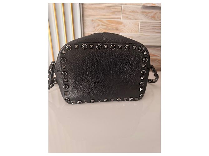 Borsa a tracolla Rockstud di Valentino Garavani Nero - vista 5