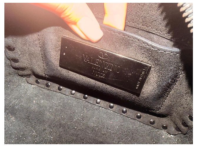 Borsa a tracolla Rockstud di Valentino Garavani Nero - vista 7