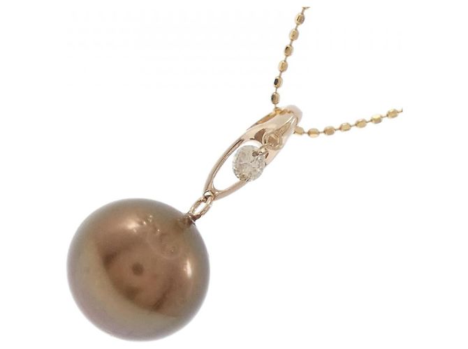 Autre Marque Collana in perla nera di Tahiti in oro rosa K18 Nero - vista 3