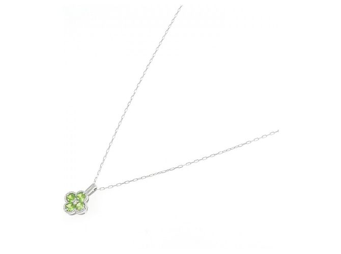 Autre Marque Collana a Fiore in Oro Bianco Au750 Argento - vista 2