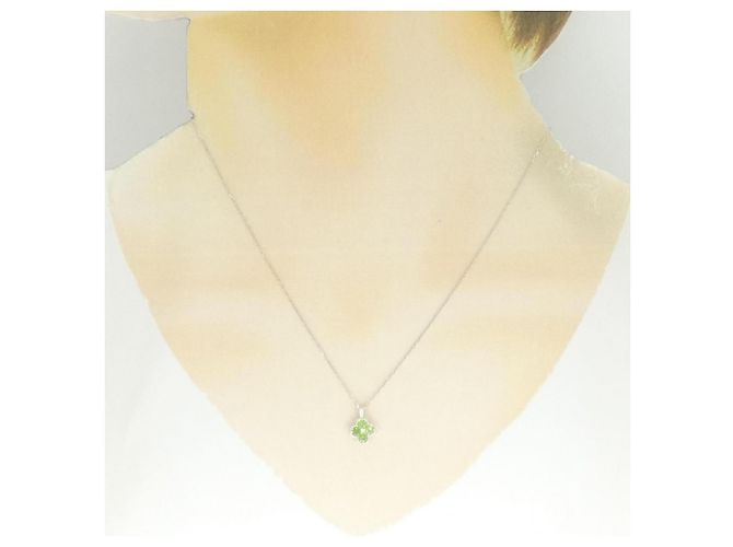 Autre Marque Collana a Fiore in Oro Bianco Au750 Argento - vista 6