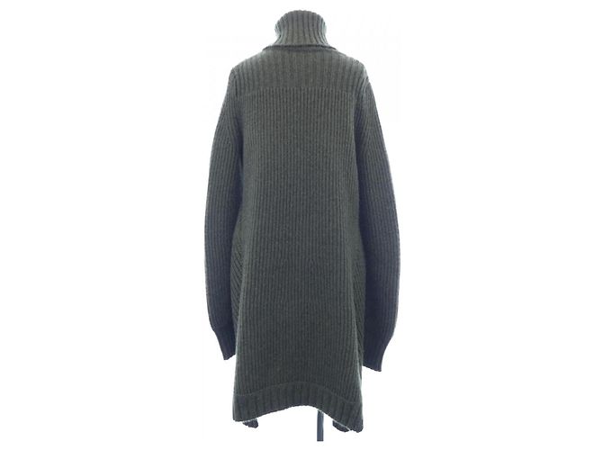 Céline Kleid aus 100% Kaschmir CELINE Grün Khaki - Ansicht 2