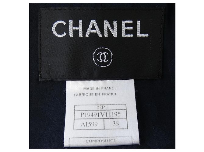 Chaqueta sin cuello Chanel Negro - vista 4