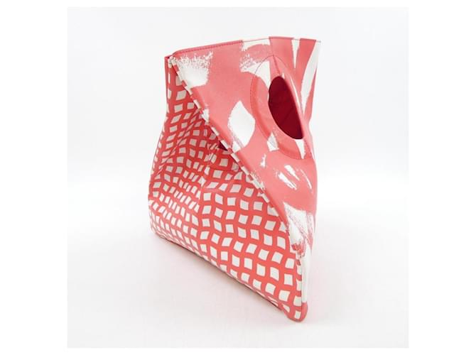 Autre Marque Pleats Please Mini Bag Weiß Rot - Ansicht 2