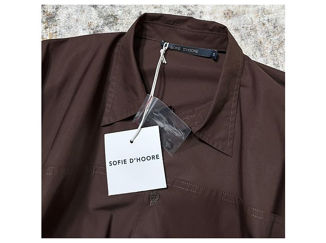 Vestido Sofie d'Hoore Duchy Cacao de algodón marrón Castaño - vista 5