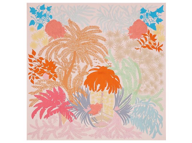 Hermès: Wendeschal "Der Garten der Maler" 90 cm Mehrfarben - Ansicht 8