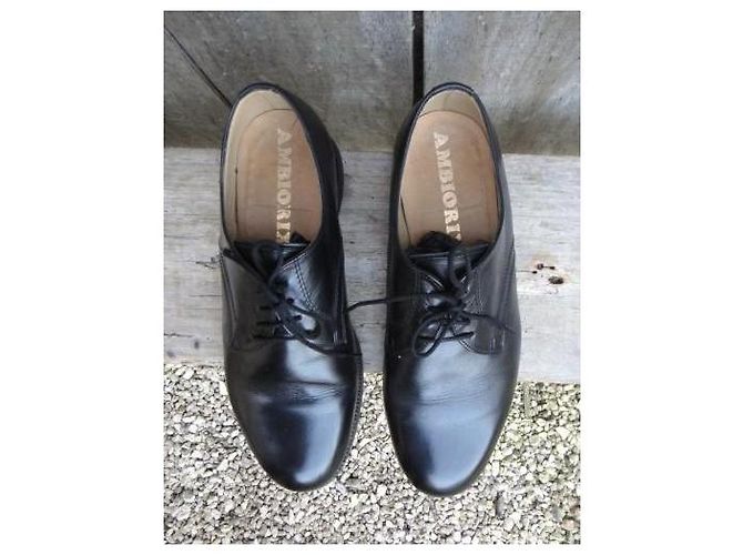 Autre Marque Derbies Ambiorix Molières in pelle nera Nero - vista 4