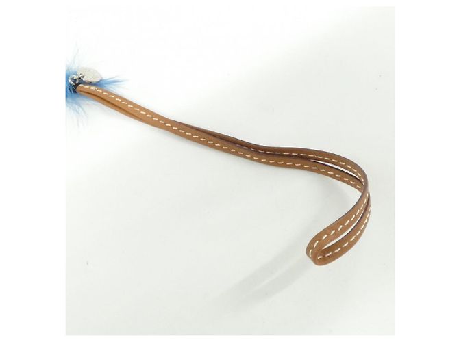 Charm Accessorio Hermès Gris Monsieur Plume Argento Blu D'oro - vista 6
