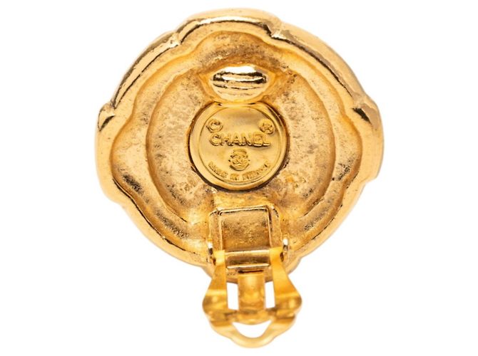Orecchini a clip placcati in oro Chanel Coco Mark D'oro - vista 3
