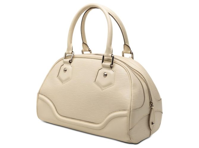 Borsa a mano Bowling Montaigne PM Epi Louis Vuitton Bianco Bianco sporco - vista 2