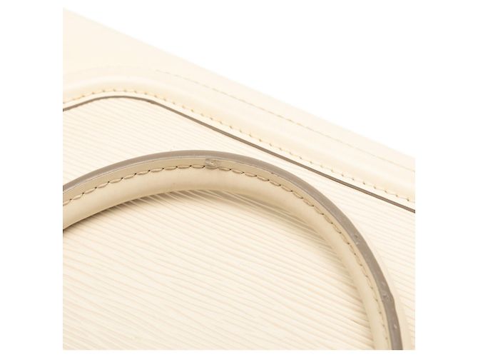 Borsa a mano Bowling Montaigne PM Epi Louis Vuitton Bianco Bianco sporco - vista 6