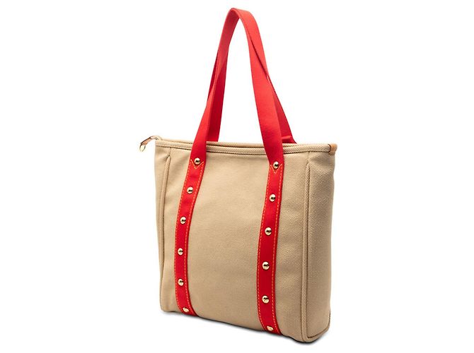 Louis Vuitton Antigua Cabas MM Tasche Rot Beige - Ansicht 2