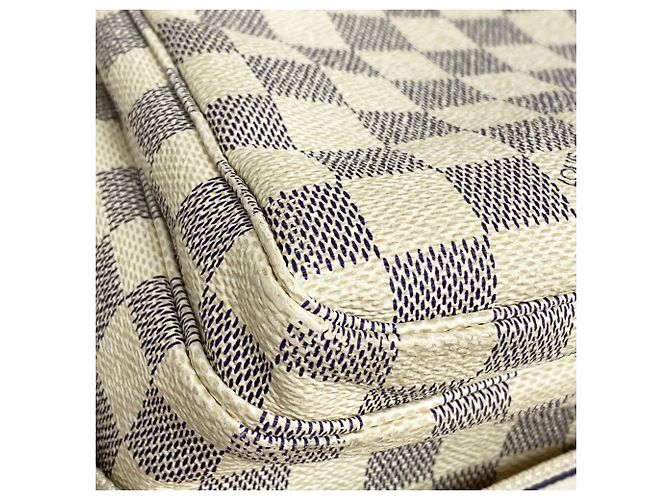 Bolsa de Ombro Naviglio Damier Azur Louis Vuitton Branco - vista 11