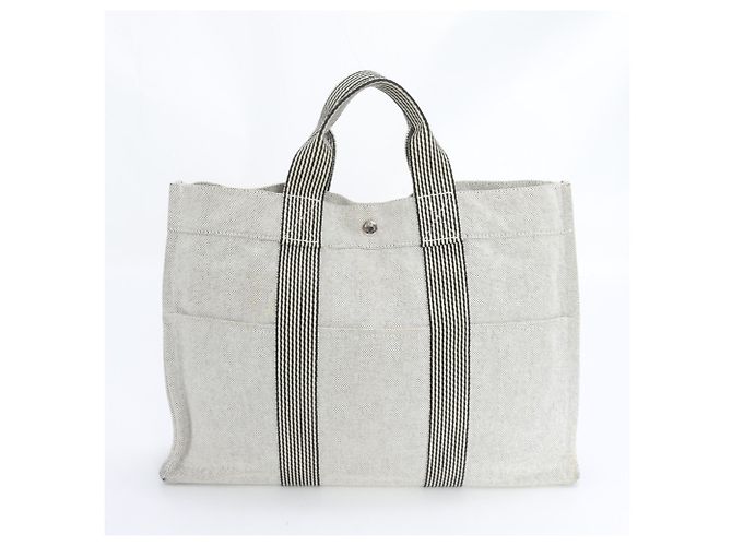 Borsa Tote Fourre-Tout MM di Hermès Marrone - vista 3
