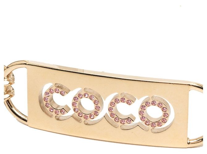 Cinturón de Cadena Coco Mark de Chanel Rosa Dorado - vista 2