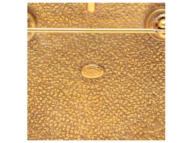 Spilla Logo Placcata Oro Chanel D'oro - vista 3