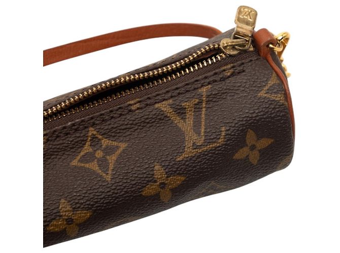 Bolso Louis Vuitton Monogram Papillon con pouch Castaño - vista 4