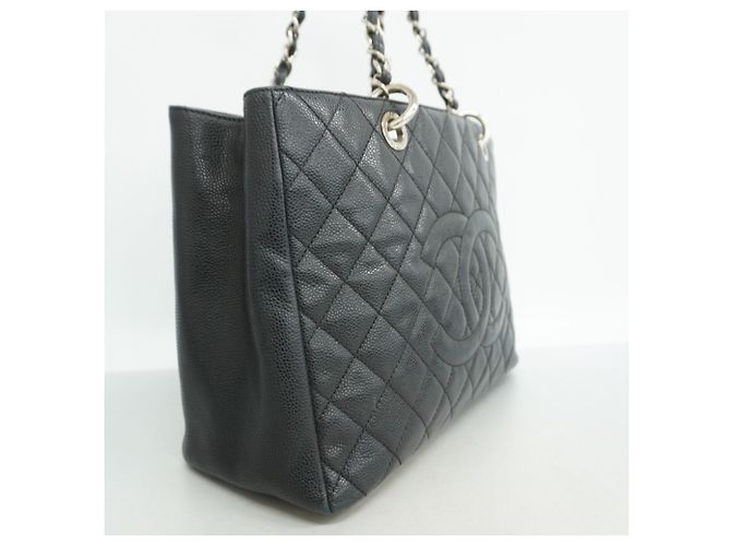 Timeless Borsa tote in pelle di vitello grana nera Chanel Nero - vista 2