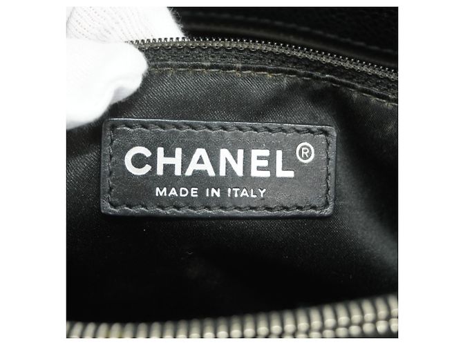 Timeless Borsa tote in pelle di vitello grana nera Chanel Nero - vista 5